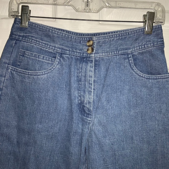 Talbots petites high waist ankle jeans Sz 2P side vents cotton blend - Picture 2 of 6